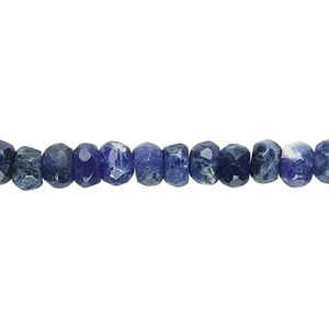 Sodalite 1pkg1, faceted rondelle bead natural 15.5-16 inch 6x4mm