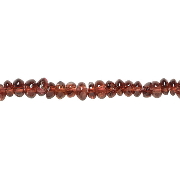 Garnet 1pkg1, hand-cut saucer bead, 13 inch 4x2mm-5x3mm image number 0