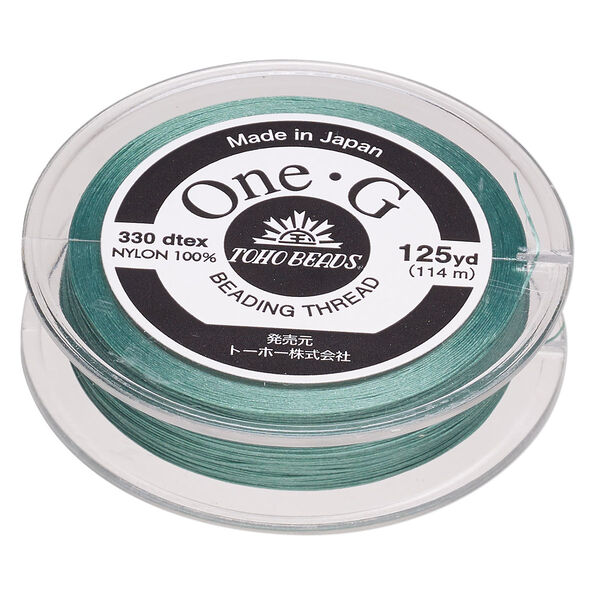 Thread, One-G™, nylon, pkg/125 yards, mint green, size 0. image number 0