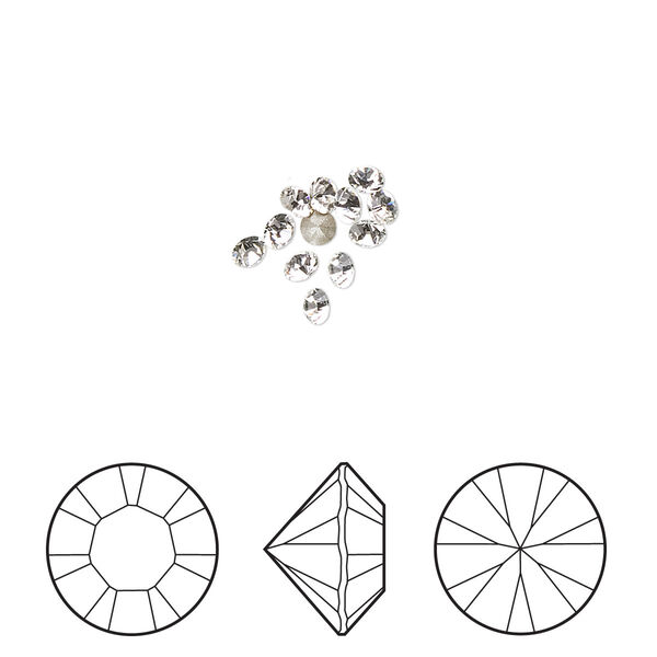 Chaton 12pk crystal foil back, Crystal Passions® 2mm round PP18 1028 image number 0