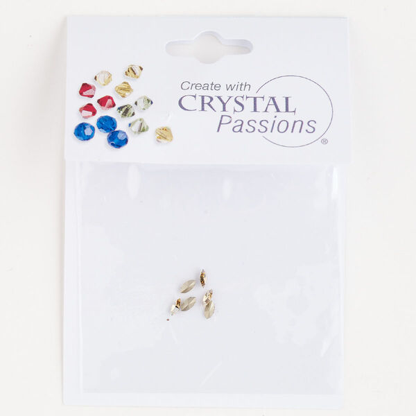 Fancy stone 6pk crystal golden shadow foil back, Crystal Passions® 4x2mm navette 4228 image number 0