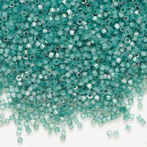 Seed bead, Miyuki Delica&reg;, 1pkg50g, glass, #11 round, translucent silk emerald (DB-1870)