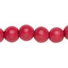 Bead 1pkg1, Taiwanese cheesewood, dark red, 10mm round bead 15.5-16 inch image number 1