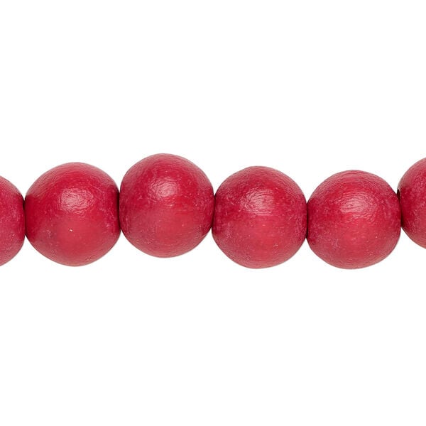 Bead 1pkg1, Taiwanese cheesewood, dark red, 10mm round bead 15.5-16 inch image number 1