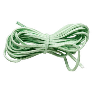 Cord, faux suede lace, lime green, 3mm. Sold per pkg of 5 yards.