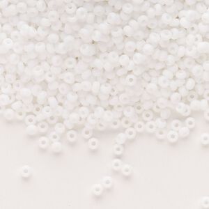 Seed bead, Preciosa Ornela, Czech glass, pkg/50g, opaque white, #10 rocaille.