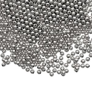 Bead, sterling silver, 2mm seamless-look round. Sold per pkg of 100.