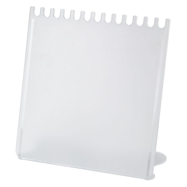 Display, chain and necklace, acrylic, frosted clear, 11-1/4 x 10-1/2 x 4-3/4 inches. Sold per pkg of 4. image number 0