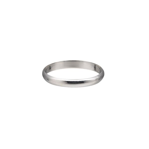 Ring, sterling silver, 2.5mm wide, size 8. Sold individually. image number 0
