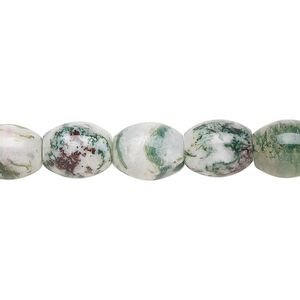 Tree agate 1pkg1, barrel bead natural 15.5-16 inch 10x8mm