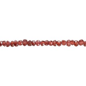 Garnet 1pkg1, matte hand-cut faceted rondelle bead 12 inch 3x1mm-4x3mm