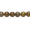Brown chrysanthemum stone 1pkg1, round bead natural, 15 inch 8mm image number 0