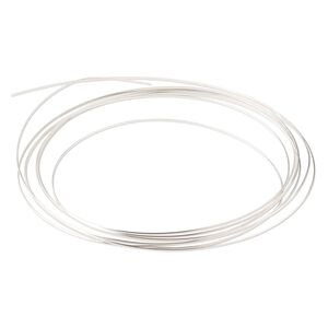 Wire, sterling silver, half-hard, half-round, 22 gauge. Sold per pkg of 5 feet.