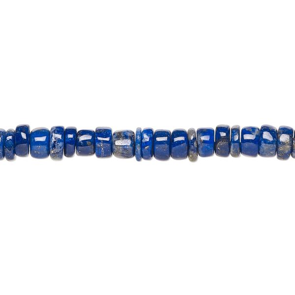 Lapis lazuli 1pkg1, hand-cut heishi bead natural 15.5-16 inch 4x1mm-5x3mm image number 0