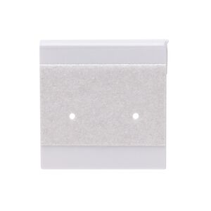 Earring card. flocked plastic, grey, 1x1-inch square. Sold per pkg of 100.