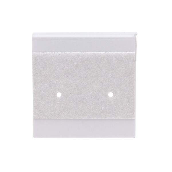 Earring card. flocked plastic, grey, 1x1-inch square. Sold per pkg of 100. image number 0