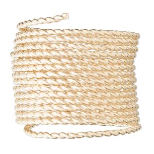 Wire, 12Kt gold-filled, full-hard, twisted square, 16 gauge. Sold per pkg of 5 feet.