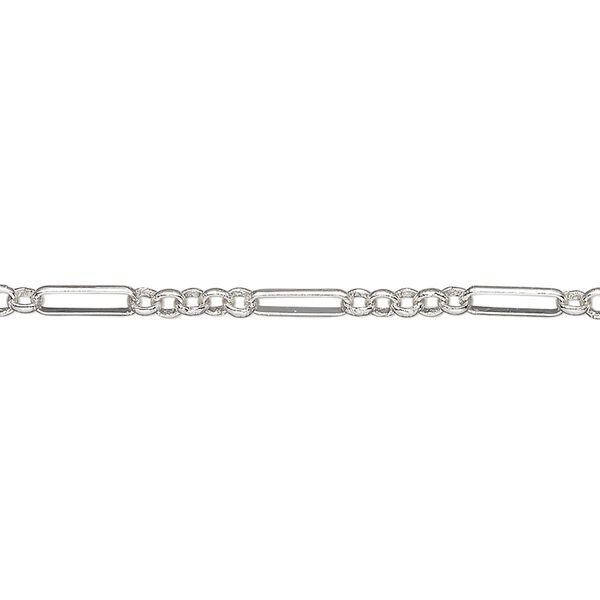 Chain, steel, 2.5mm long and short. Sold per pkg of 26 inches. image number 0
