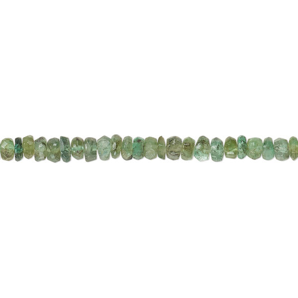 Bead, emerald (oiled), 3x1mm-4x2mm hand-cut faceted rondelle with 0.4-1.4mm hole, D grade, Mohs hardness 7-1/2 to 8. Sold per 12-inch strand. image number 0