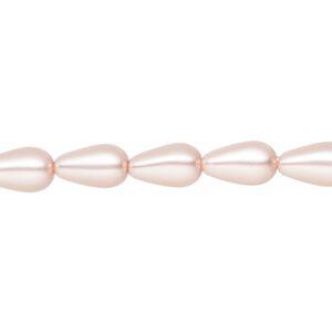 Pearl 150pk rosaline, Preciosa Czech crystal 10x6mm pear
