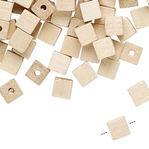 Bead, vintage German wood (coated), 6x6mm cube. Sold per pkg of 100.