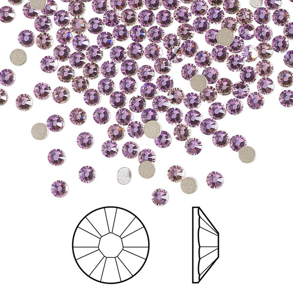 Flat back 1440pk crystal vitrail light foil back, Swarovski® 2.5-2.7mm rose round SS9 2058 image number 0