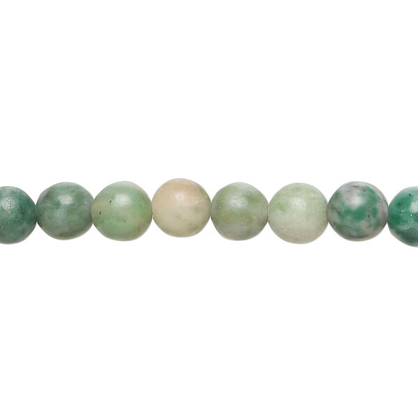 Ching hai "jade" 1pkg1, round bead natural 15.5-16 inch 6mm image number 1