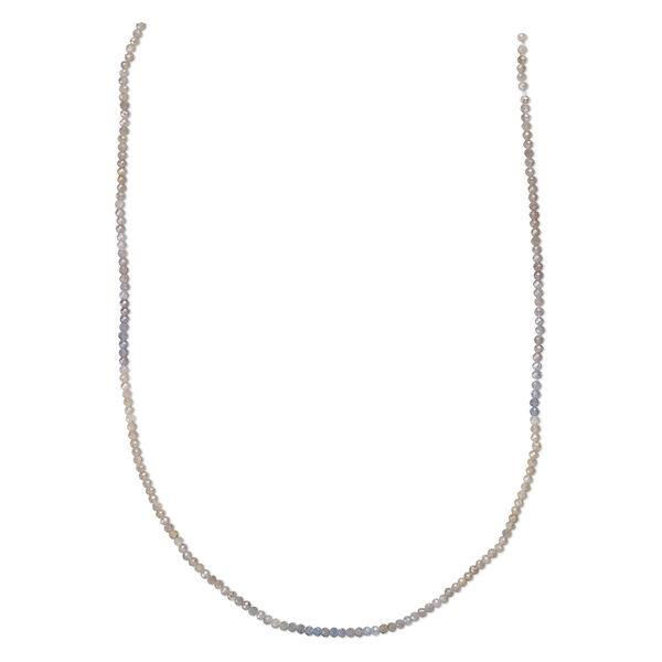 Bead, green sapphire (heated), light to dark, 2mm hand-cut faceted round with 0.4-1.4mm hole, C+ grade, Mohs hardness 9. Sold per 12-inch strand. image number 0