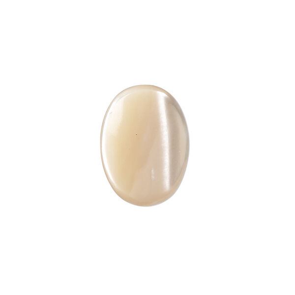 Cabochon, mother-of-pearl shell (natural), 18x13mm calibrated oval, Mohs hardness 3-1/2. Sold per pkg of 2. image number 0
