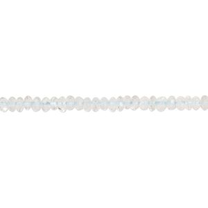Goshenite 1pkg1, hand-cut faceted rondelle bead natural 14 inch 3x1mm-4x2mm