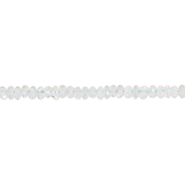 Goshenite 1pkg1, hand-cut faceted rondelle bead natural 14 inch 3x1mm-4x2mm image number 0