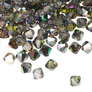 Bead 24pk crystal vitrail medium 2X, Preciosa Czech crystal 6mm bicone