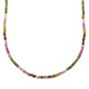 Green tourmaline / pink tourmaline 1pkg1, hand-cut faceted rondelle bead natural 15.5-16 inch graduated 4x1mm-5x3mm image number 1