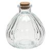 Bottle, glass and cork, clear, 3-3/4x3-1/2 inch fluted with cork stopper and 3/4-inch opening. Sold individually. image number 1