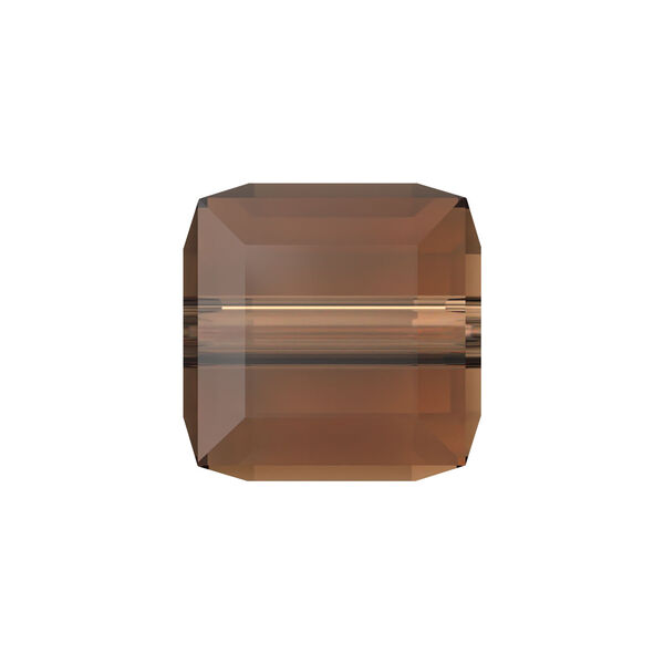 Bead 1pkg288 smoked topaz, Swarovski® ReCreated™, 4mm faceted cube 5601 image number 0