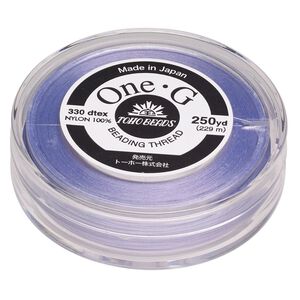 Thread, One-G™, nylon, pkg/250 yards, light lavender, size 0.