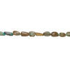Turquoise 1pkg1, long nugget bead, 15 inch medium to large / green-brown image number 1