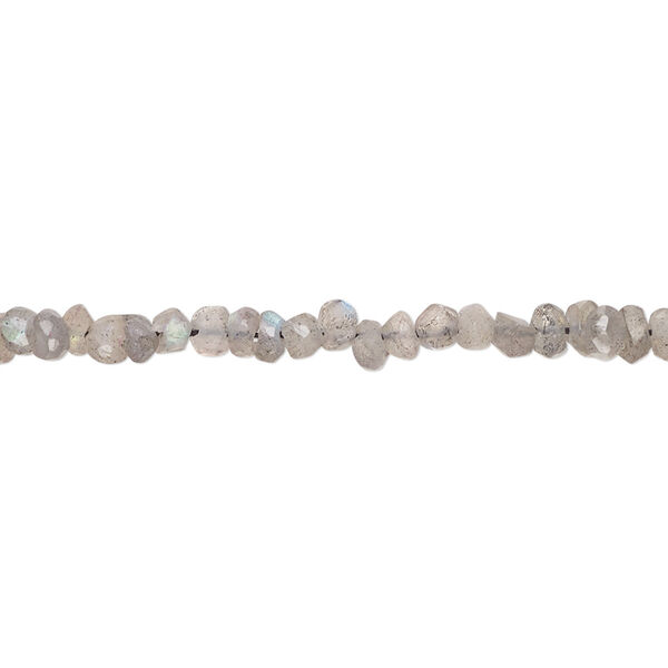 Bead, labradorite (natural), 3x1mm-4x3mm hand-cut faceted rondelle, C- grade, Mohs hardness 6 to 6-1/2. Sold per 13-inch strand. image number 0
