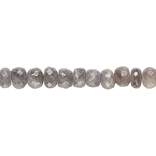 Bead, blue sapphire (heated), 6x3mm-7x5mm hand-cut faceted rondelle, C- grade, Mohs hardness 9. Sold per 14-inch strand. image number 0