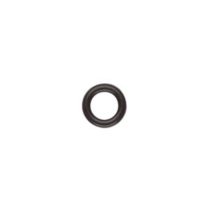 Component, Oh! Ring™, silicone, black, 10mm round with 6mm hole. Sold per pkg of 300.
