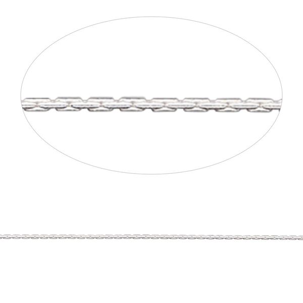Chain, Gossamer™, sterling silver, 0.5mm beading. Sold per 25-foot spool. image number 0