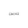 Bead, pewter (tin-based alloy), pkg/1, silver plate, 16x9mm double-sided bow, fits 8mm cube. image number 1