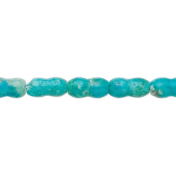 Turquoise 1pkg1, dog bone bead 15.5-16 inch 10x7mm image number 0