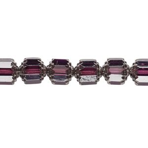 Bead, Czech glass, light purple and metallic light purple, 8mm round cathedral. Sold per 15-1/2" to 16" strand.