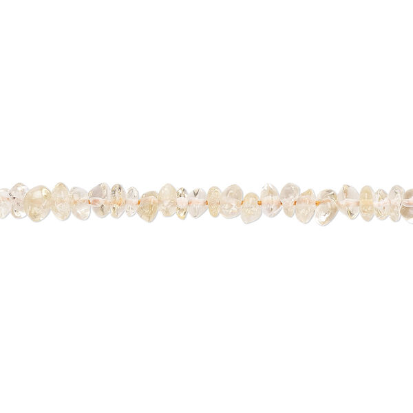 Citrine 1pkg1, hand-cut saucer bead C- grade, 14 inch 3x2mm-4x3mm image number 0