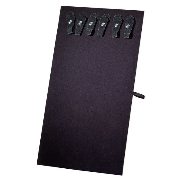 Display pad, necklace and chain, velvet, black, 14 x 7-3/4 inches. Sold individually. image number 0