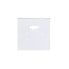 Earring card, PVC plastic, opaque white, 2x2 inch square. Sold per pkg of 100. image number 0