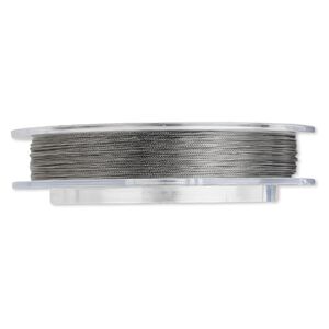 Beading wire, Tigertail™, nylon-coated stainless steel, clear, 3 strand, 0.012-inch diameter. Sold per 300-foot spool.