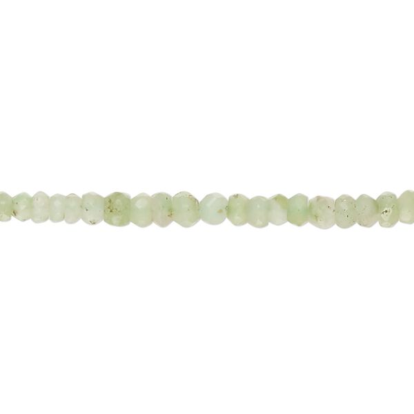 Chrysoprase 1pkg1, hand-cut faceted rondelle bead natural 14 inch 3x2mm-4x3mm / 3mm image number 0