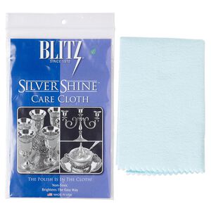 Shine cloth, Blitz® Sterling SilverShine™ Cloth, 15x12-inch rectangle. Sold individually.